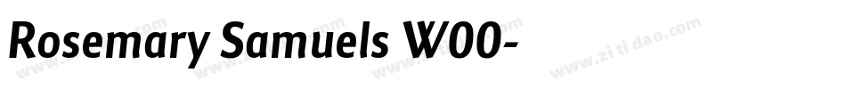 Rosemary Samuels W00字体转换